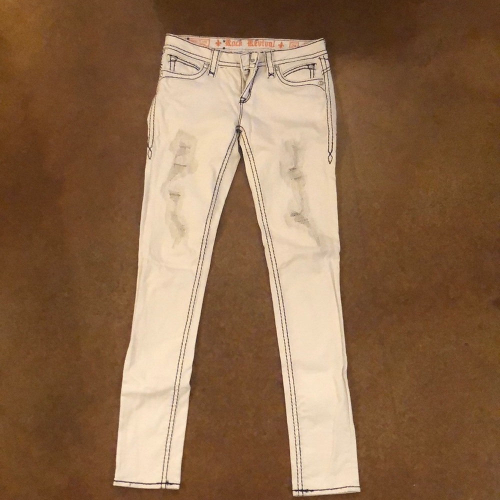 Johanna Skinny White Rock Revival Jeans